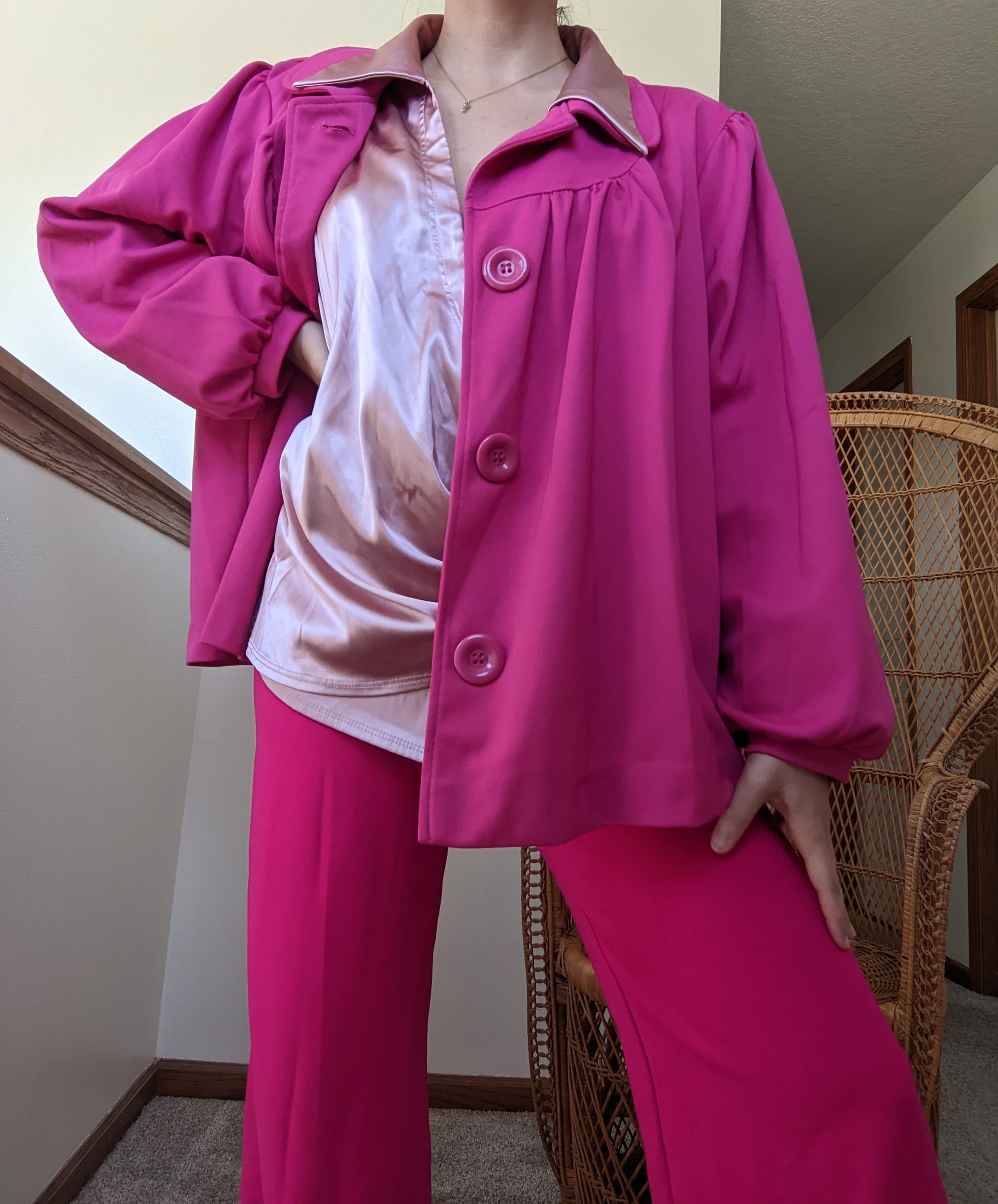 1980s Does 60s Barbie Pink Jacket Jacket Rad Bonnie's Vintage