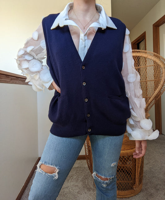 1980s 100% Acrylic Sweater Vest Vest Rad Bonnie's Vintage