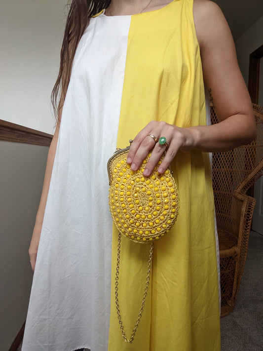 1970s Italian-Made Beaded Crochet Bag Bag Rad Bonnie's Vintage