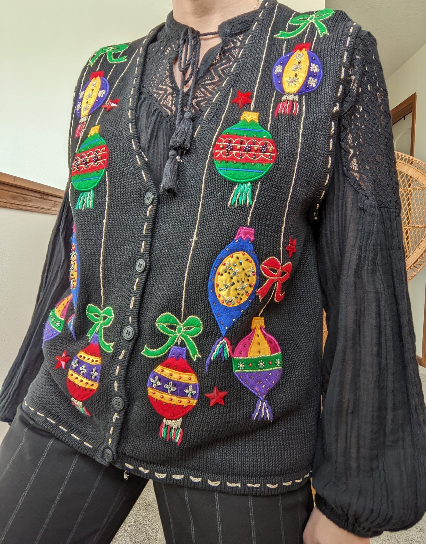 1980s Christmas Holiday Vest