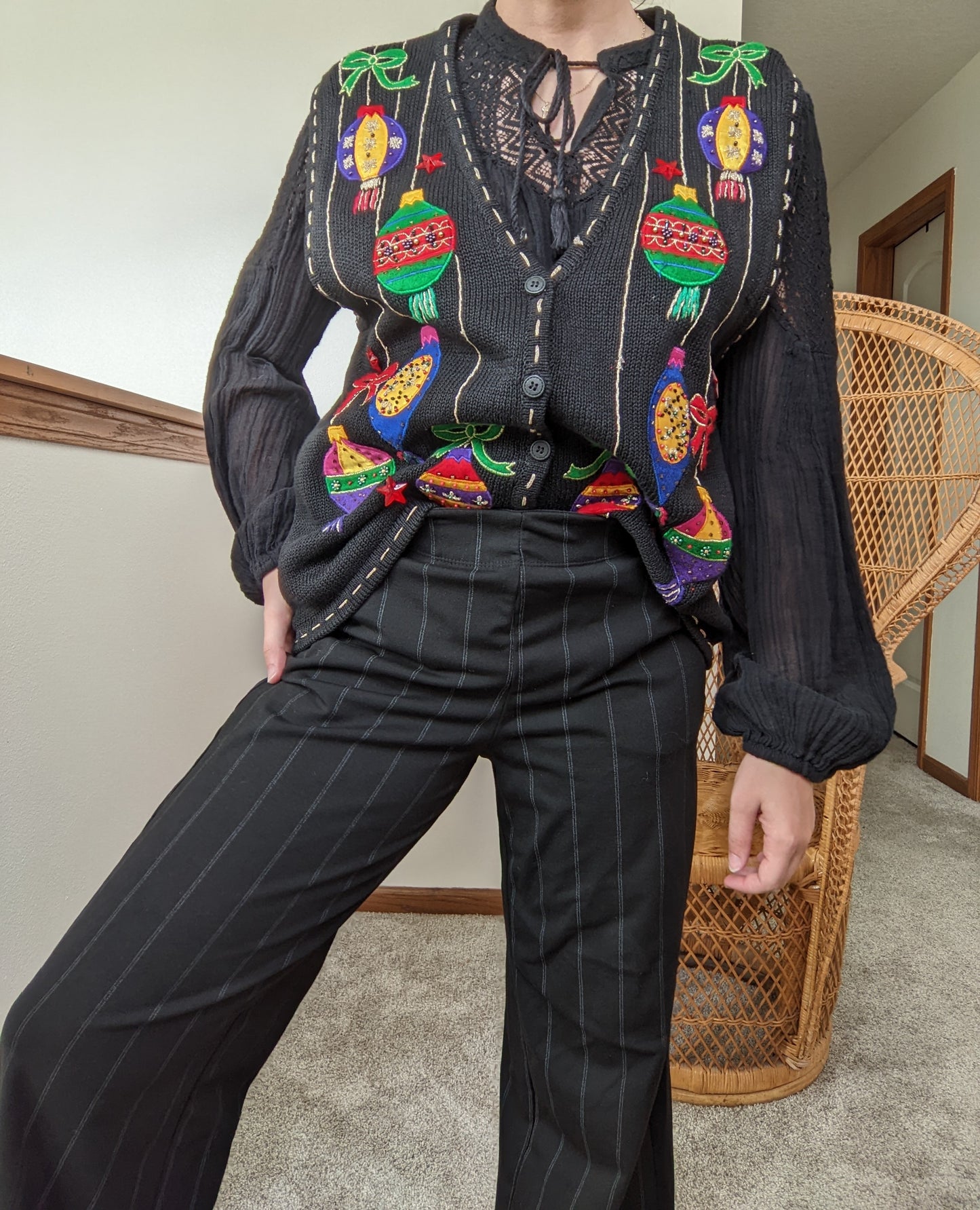 1980s Christmas Holiday Vest