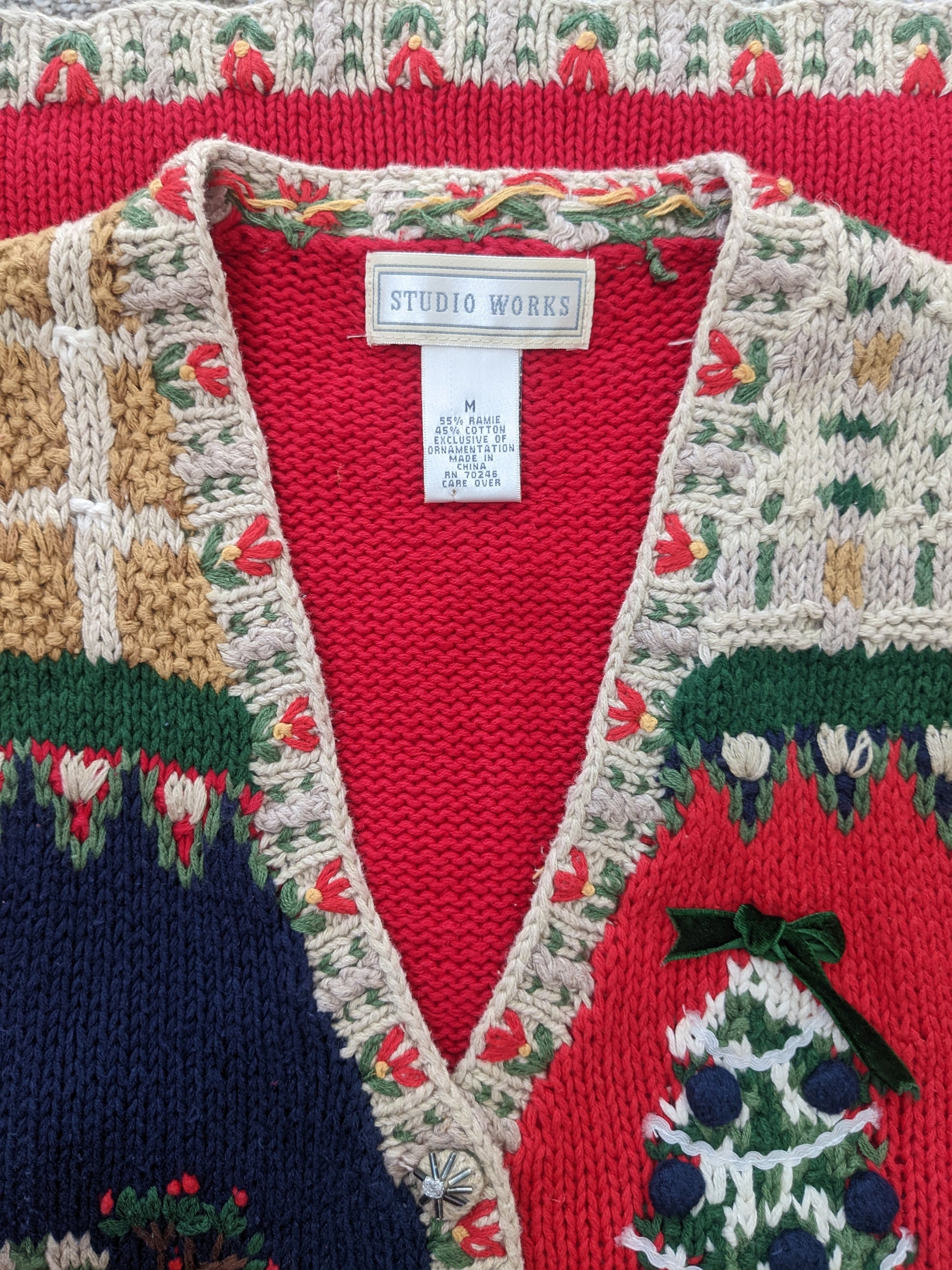 1980s Holiday Vest Vest Rad Bonnie's Vintage