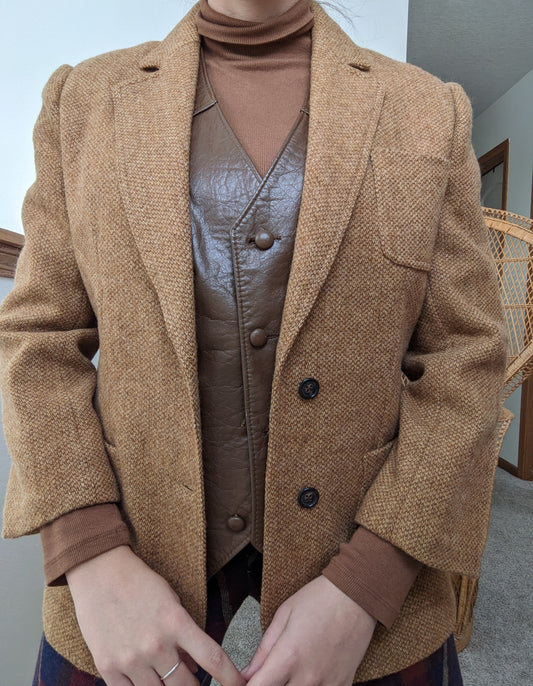 1970s Scottish Wool Tweed Jacket Jacket Rad Bonnie's Vintage