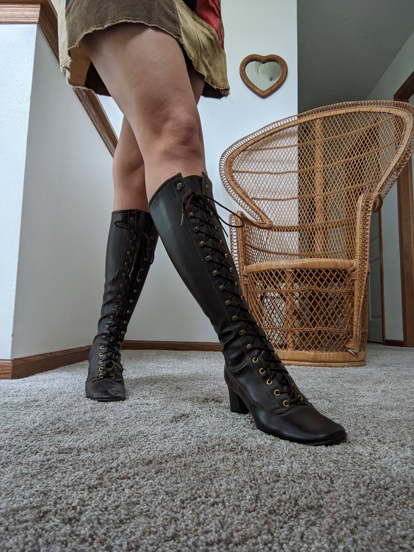 1960s Lace-up Boots Size 7.5