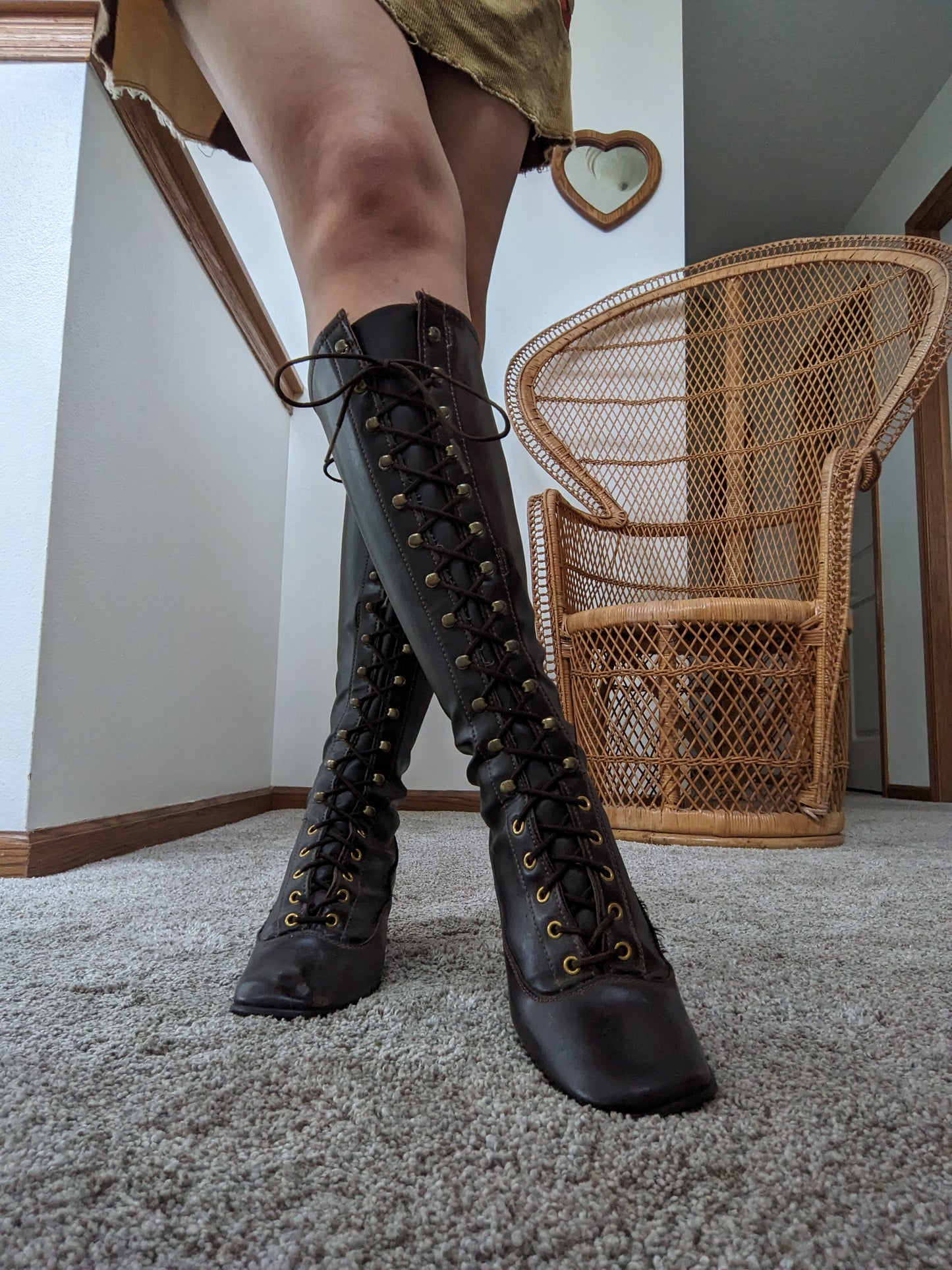 1960s Lace-up Boots Size 7.5