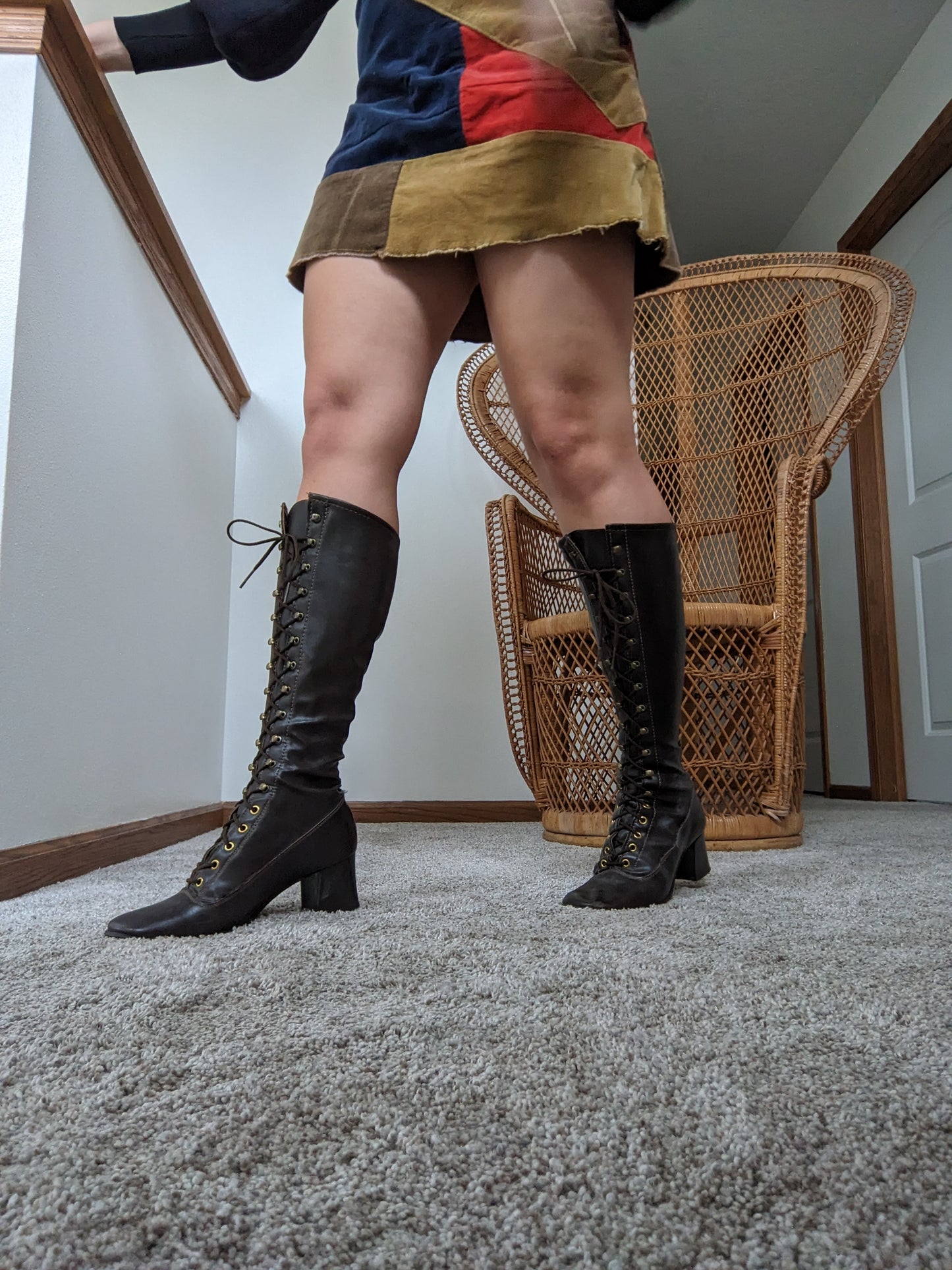 1960s Lace-up Boots Size 7.5