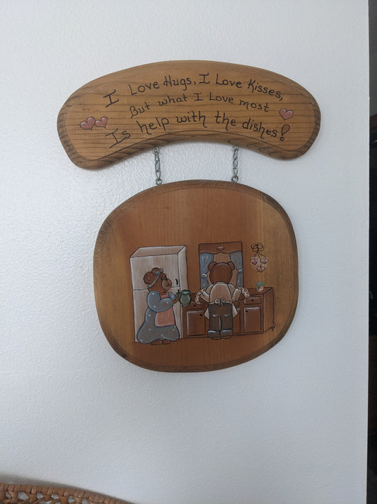 1980s wooden kitchen wall decor Rad Bonnie's Vintage