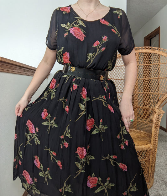 1990s rose print set Rad Bonnie's Vintage