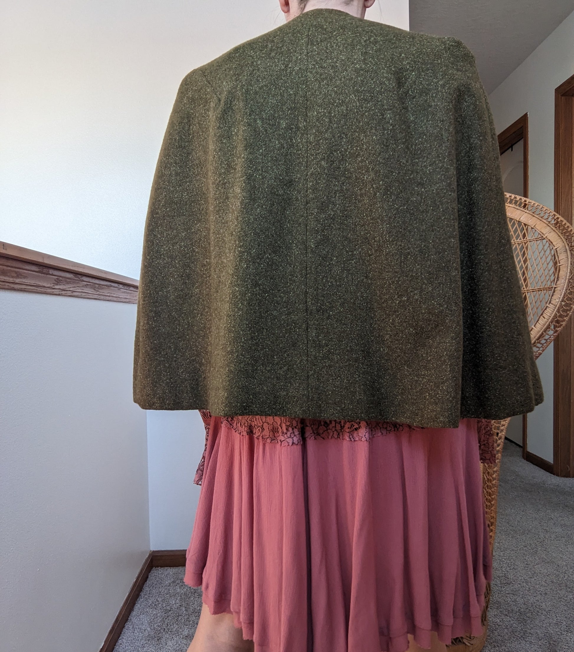 1960s olive cape Rad Bonnie's Vintage