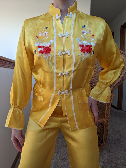 1970s satin pajama set Rad Bonnie's Vintage
