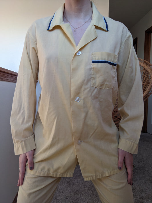 1960s pastel yellow pajama set Rad Bonnie's Vintage