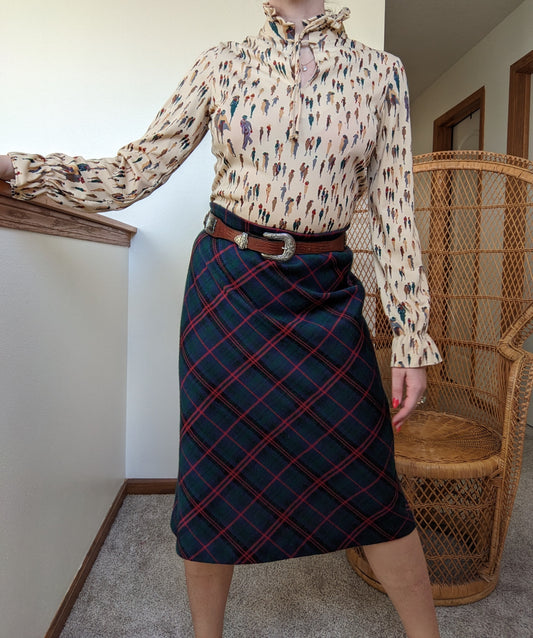 1970s Tartan Skirt Rad Bonnie's Vintage
