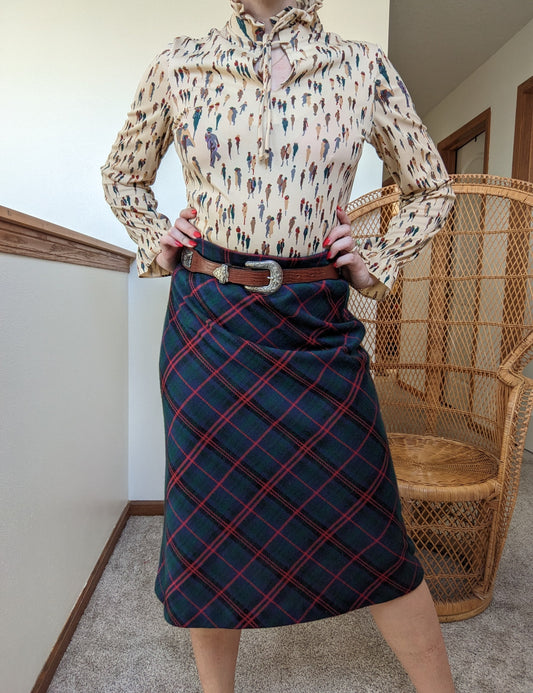 1970s Tartan Skirt Rad Bonnie's Vintage
