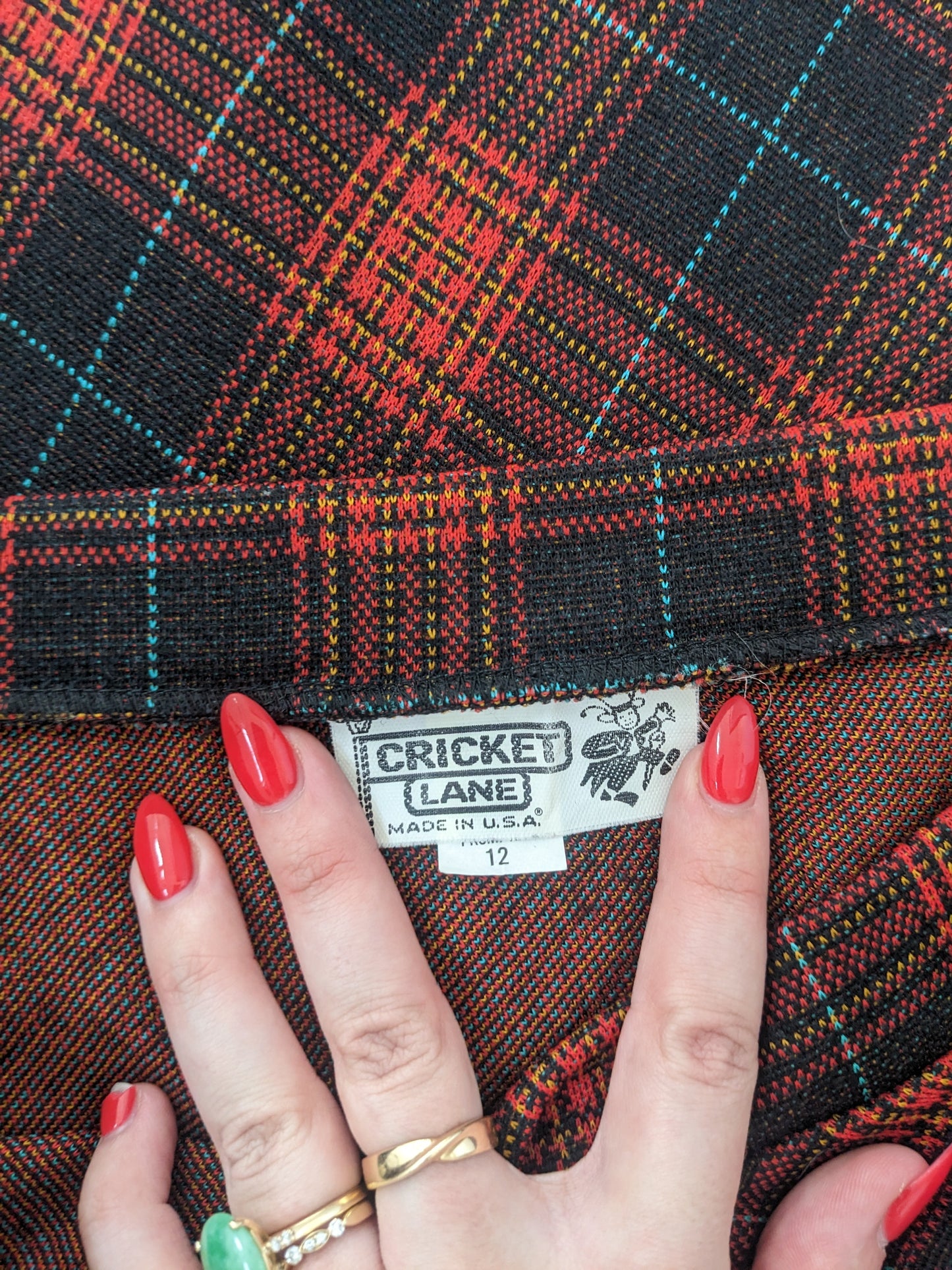 1970s Tartan Skirt Rad Bonnie's Vintage