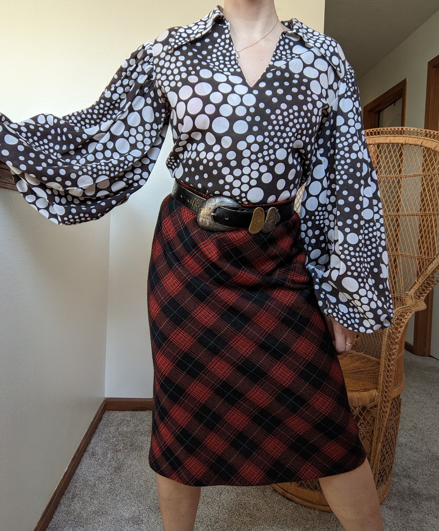 1970s Tartan Skirt Rad Bonnie's Vintage