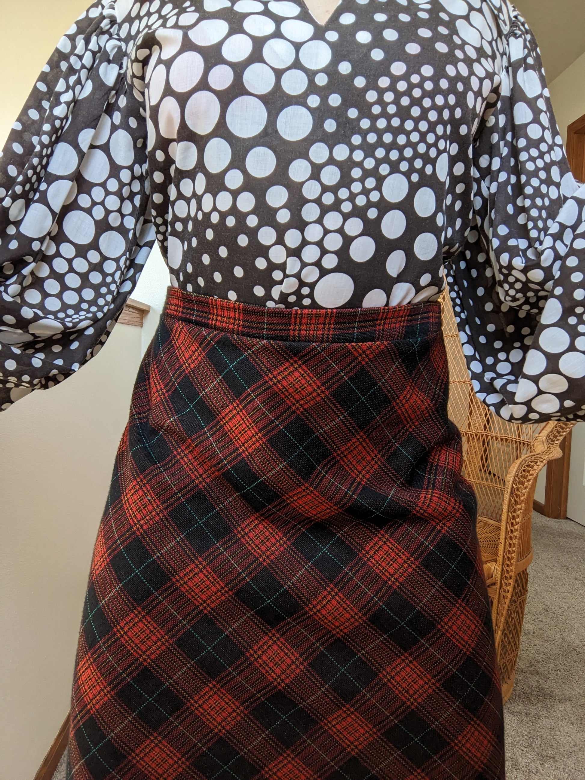 1970s Tartan Skirt Rad Bonnie's Vintage