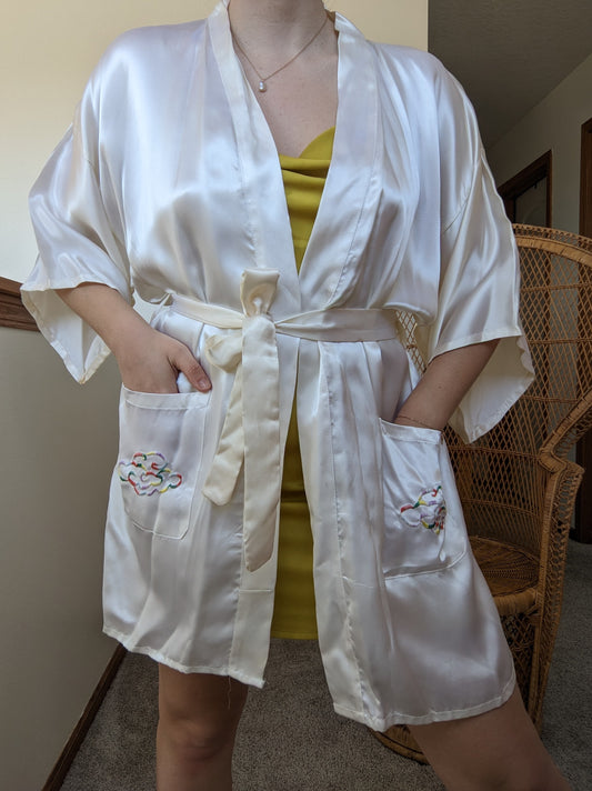 1970s satin dragon kimono Robe Rad Bonnie's Vintage