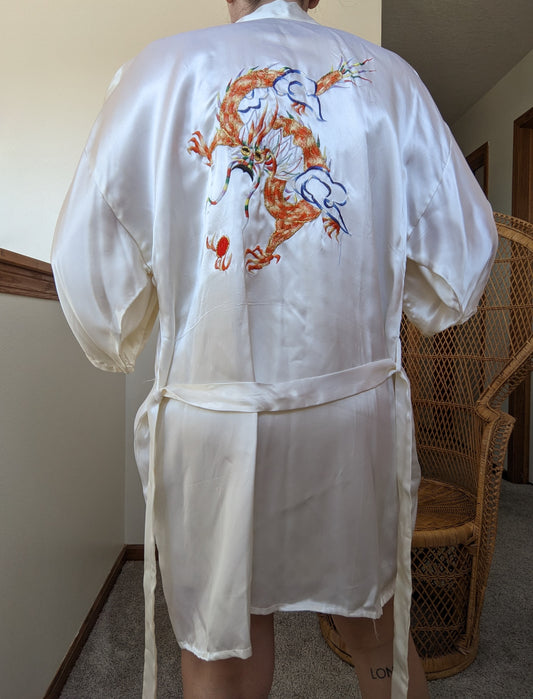 1970s satin dragon kimono Robe Rad Bonnie's Vintage