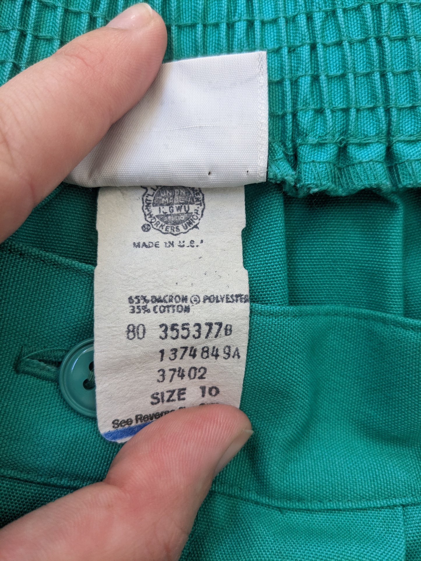1980s union made button skirt