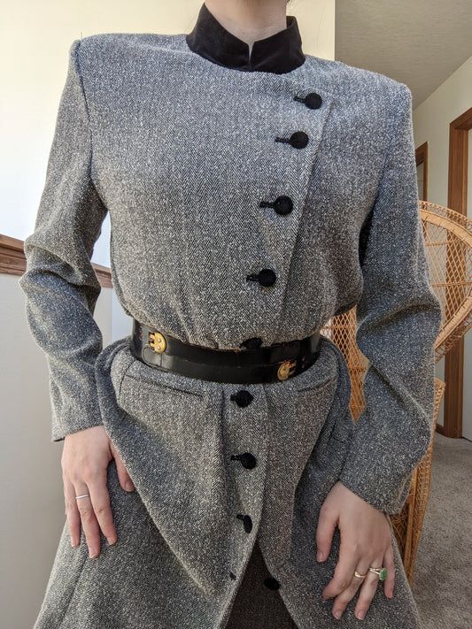 1990s herringbone dress Dress Rad Bonnie's Vintage