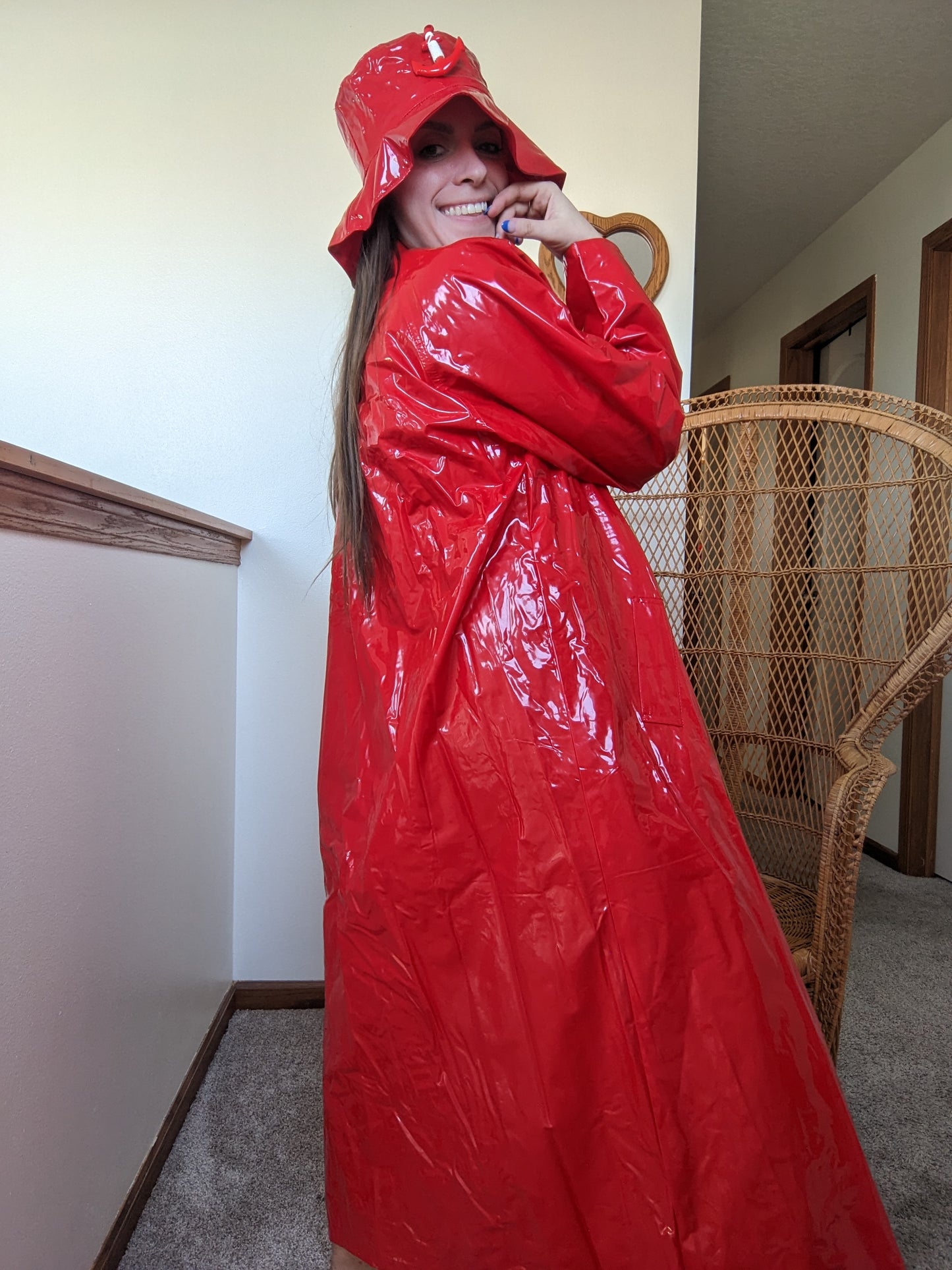 1990s vinyl raincoat & bucket hat Jacket Rad Bonnie's Vintage