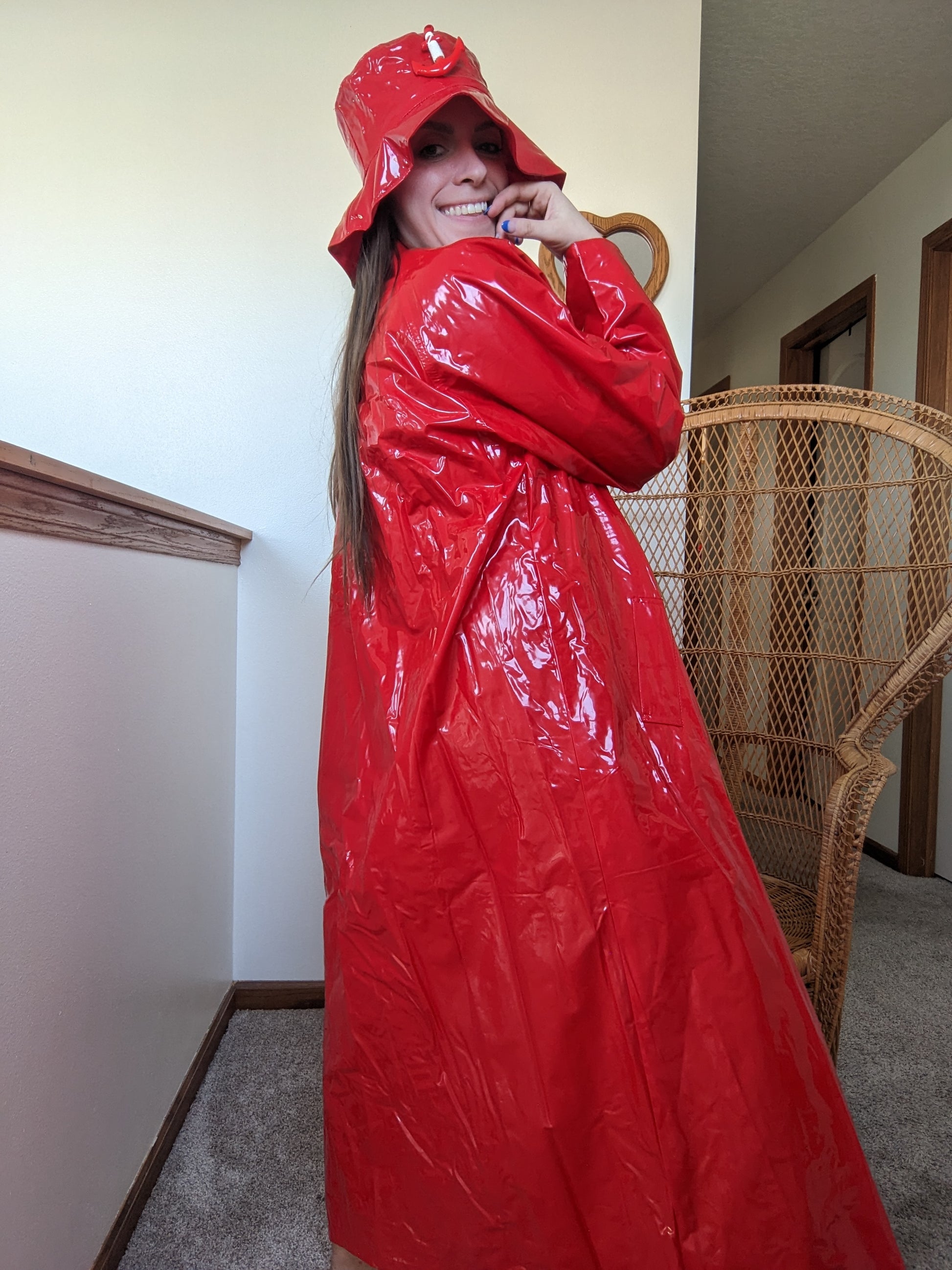 1990s vinyl raincoat & bucket hat Jacket Rad Bonnie's Vintage