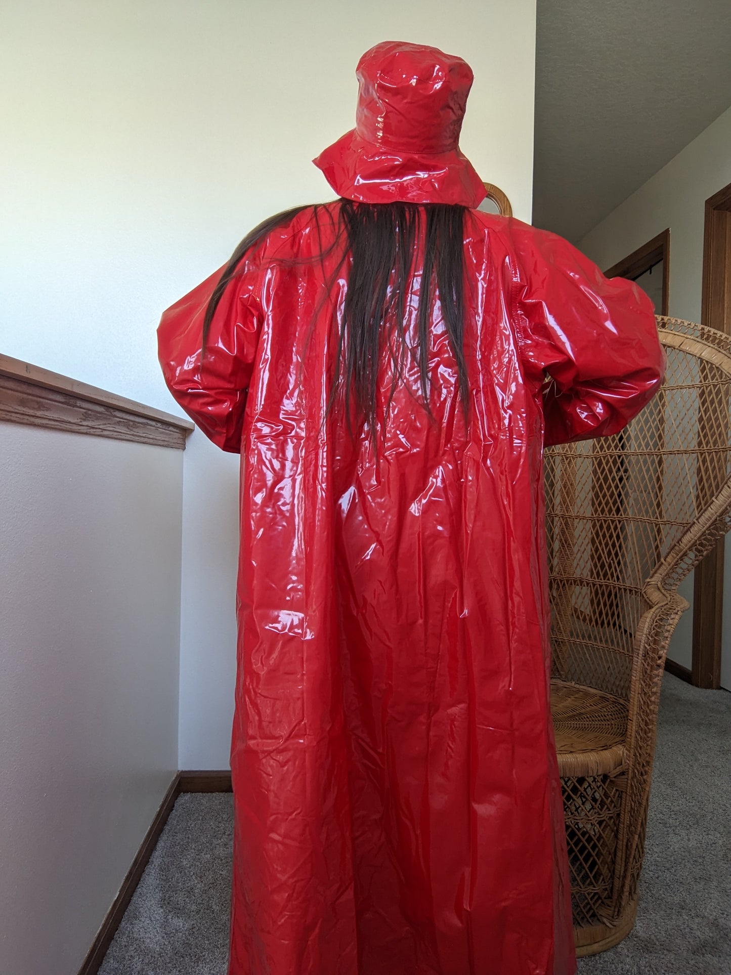 1990s vinyl raincoat & bucket hat Jacket Rad Bonnie's Vintage